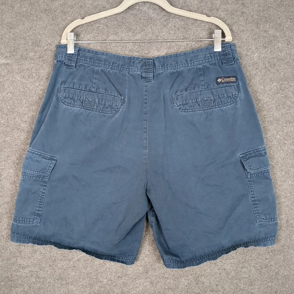 Columbia Mens Blue Cargo Shorts Size 36 Hiking Outdoor‎ Utility 9 Inseam
